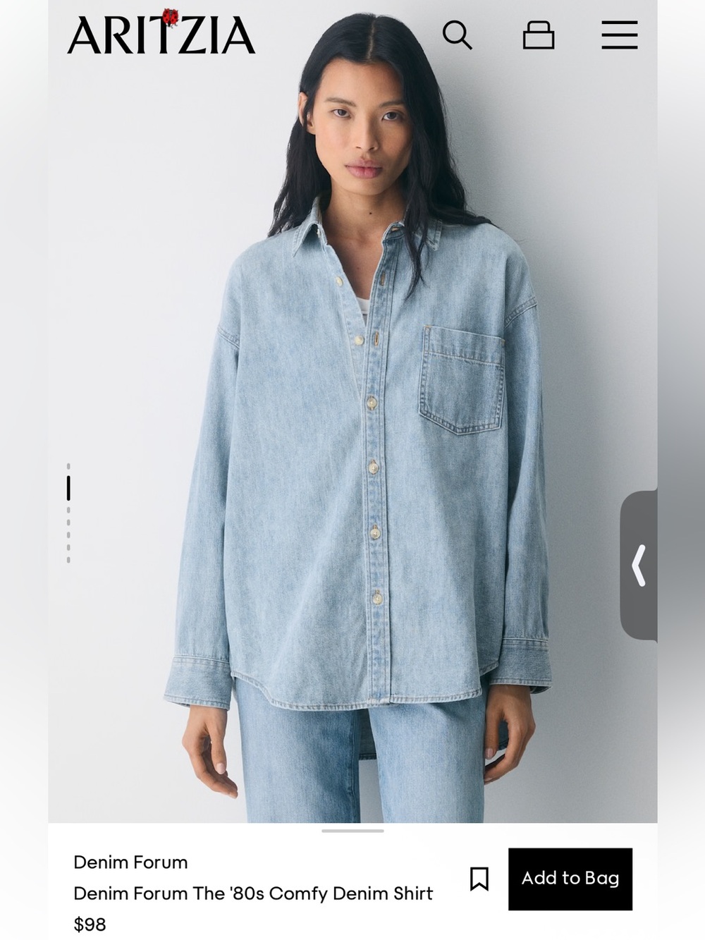 The 80s comfy denim shirt